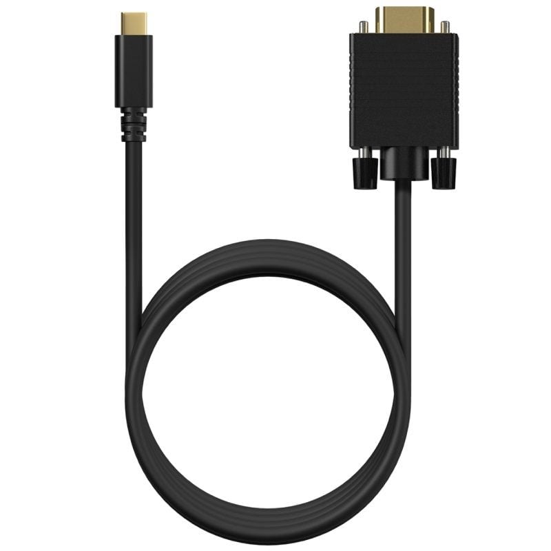 Cable Conversor Aisens A109-0693/ USB Tipo-C Macho - VGA Macho/ Hasta 27W/ 1250Mbps/ 1.8m/ Negro - Imagen 3