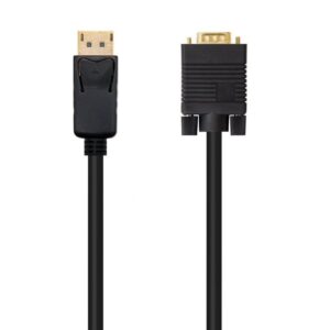 Cable Conversor Nanocable 10.15.4401/ DisplayPort Macho - VGA Macho/ 1m/ Negro 8433281010871 10.15.4401 NAN-CAB 10 15 4401