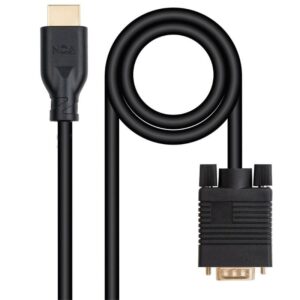 Cable Conversor Nanocable 10.15.4602/ VGA Macho - HDMI 8K Macho/ 1.8m/ Negro 8433281016361 10.15.4602 NAN-CAB 10 15 4602