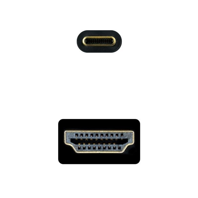 Cable Conversor Nanocable 10.15.5133/ USB Tipo-C Macho - HDMI Macho/ 3m/ Negro - Imagen 3