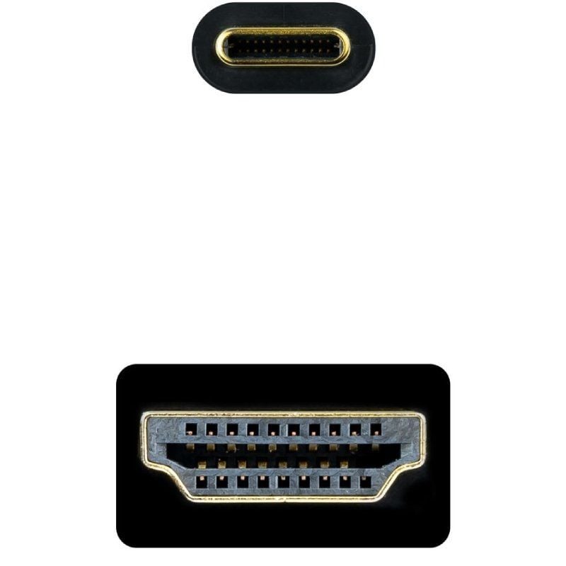 Cable Conversor Nanocable 10.15.5135/ USB Tipo-C Macho - HDMI Macho/ 5m/ Negro - Imagen 3