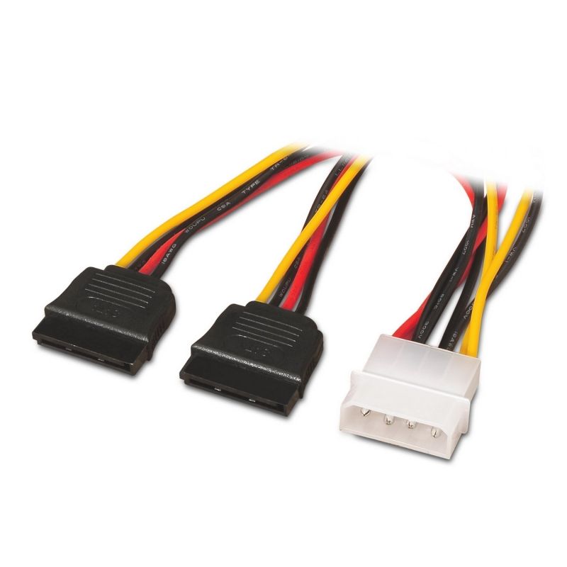 Cable Duplicador de Alimentación Aisens A131-0161/ Molex 4 PIN Macho - 2x SATA Hembra/ Hasta 54W/ 20cm - Imagen 2