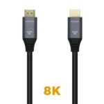 Cable HDMI 2.1 8K Aisens A150-0426/ HDMI Macho - HDMI Macho/ 1m/ Gris Negro 8436574704624 A150-0426 AIS-CAB HDMI A150-0426