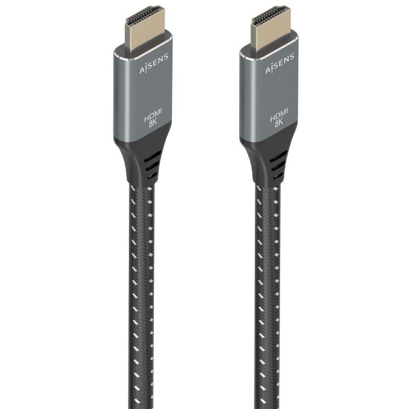Cable HDMI 2.1 8K Aisens A150-0878/ HDMI Macho - HDMI Macho/ 10m/ Gris y Negro 8435739901632 A150-0878 AIS-CAB A150-0878
