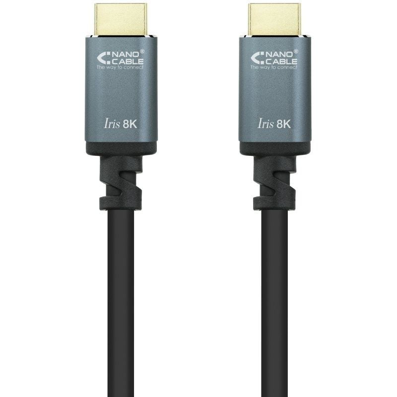 Cable HDMI 2.1 IRIS 8K Nanocable 10.15.8010/ HDMI Macho - HDMI Macho/ 10m/ Negro - Imagen 2