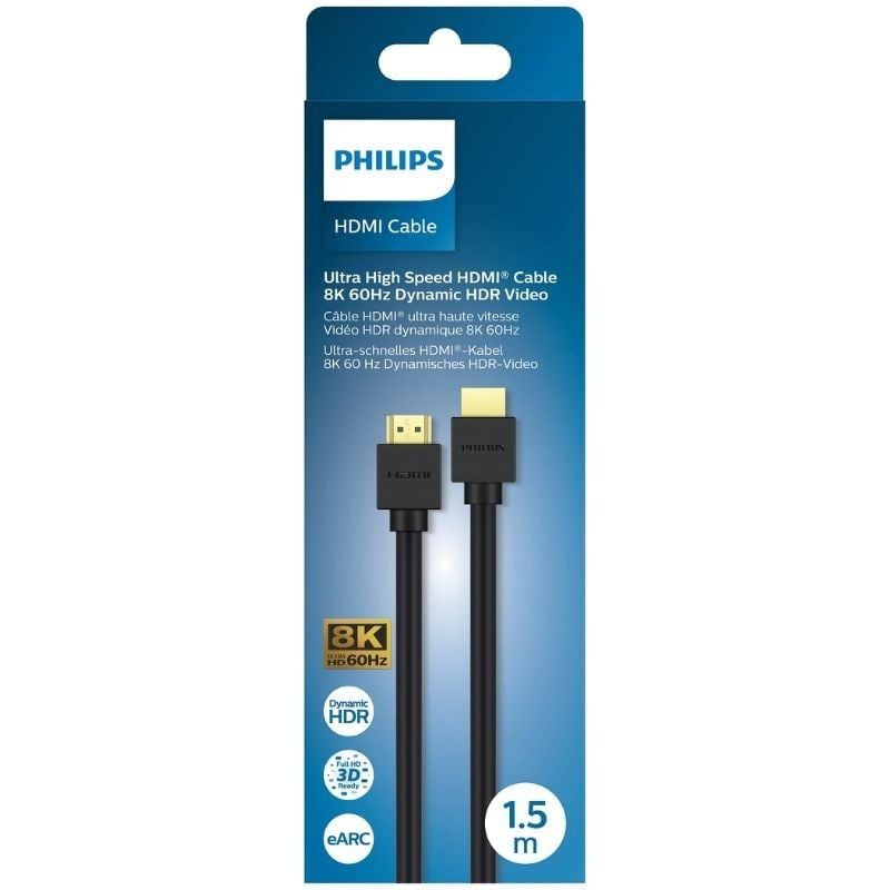 Cable HDMI 4K Philips SWV5702/ HDMI Macho - HDMI Macho/ 2m/ Certificado/ Negro - Imagen 2