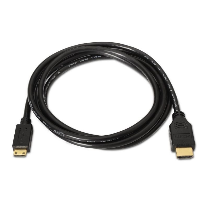 Cable HDMI Aisens A119-0114/ HDMI Macho - Mini HDMI Macho/ Hasta 10W/ 720Mbps/ 1.8m/ Negro - Imagen 2