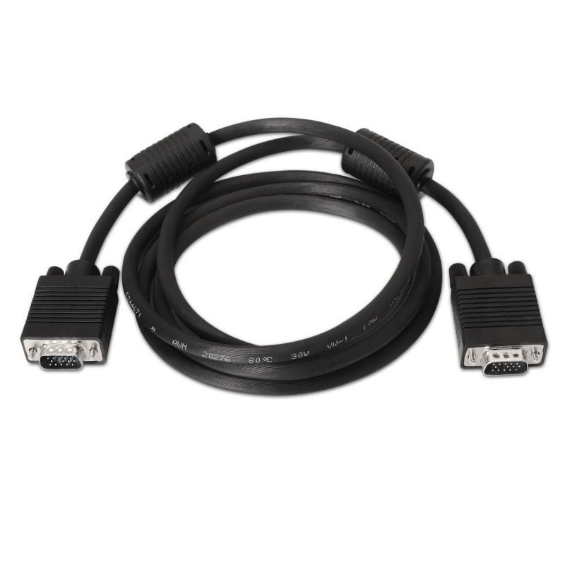 Cable SVGA Aisens A113-0072/ VGA Macho - VGA Macho/ Hasta 3W/ 10Mbps/ 3m/ Negro - Imagen 2
