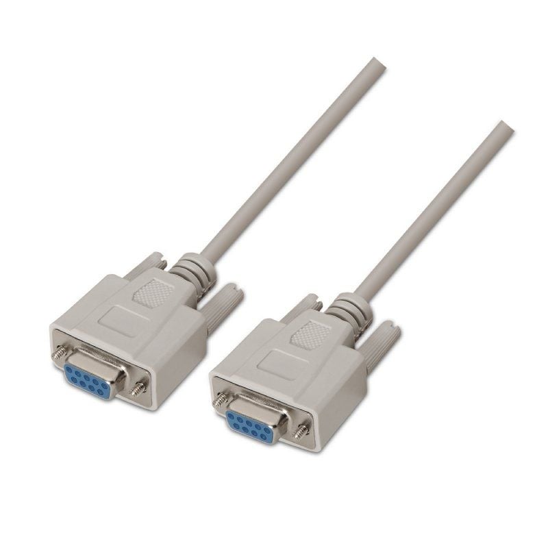 Cable Serie NULL Modem Aisens A112-0067/ DB9 Hembra - DB9 Hembra/ Hasta 0.15W/ 1.6Mbps/ 1.8m/ Beige 8436574700664 A112-0067 AIS-CAB A112-0067
