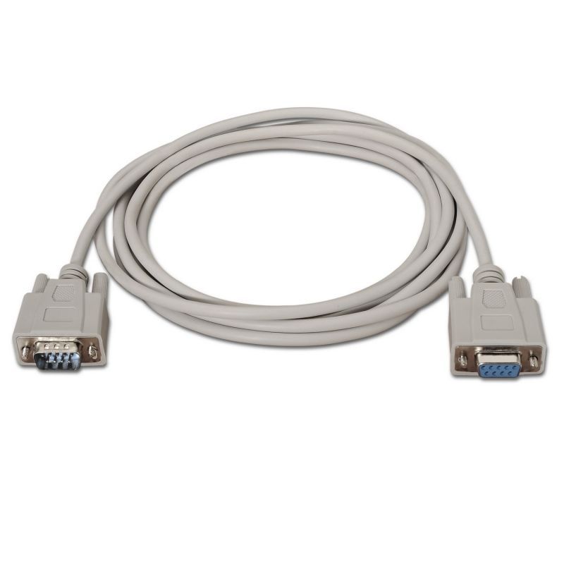 Cable Serie RS232 Aisens A112-0065/ DB9 Macho - DB9 Hembra/ Hasta 0.15W/ 1.6Mbps/ 1.8m/ Beige - Imagen 2