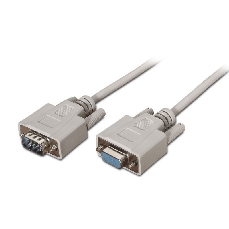 Cable Serie RS232 Aisens A112-0065/ DB9 Macho - DB9 Hembra/ Hasta 0.15W/ 1.6Mbps/ 1.8m/ Beige 8436574700640 A112-0065 AIS-CAB A112-0065