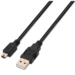 Cable USB 2.0 Aisens A101-0026/ USB Macho - MiniUSB Macho/ Hasta 2.5W/ 60Mbps/ 3m/ Negro 8436574700251 A101-0026 AIS-CAB A101-0026