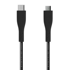 Cable USB 2.0 Aisens A107-0349/ USB Tipo-C Macho - MicroUSB Macho/ 480Mbps/ 1m/ Negro 8436574703498 A107-0349 AIS-CAB A107-0349