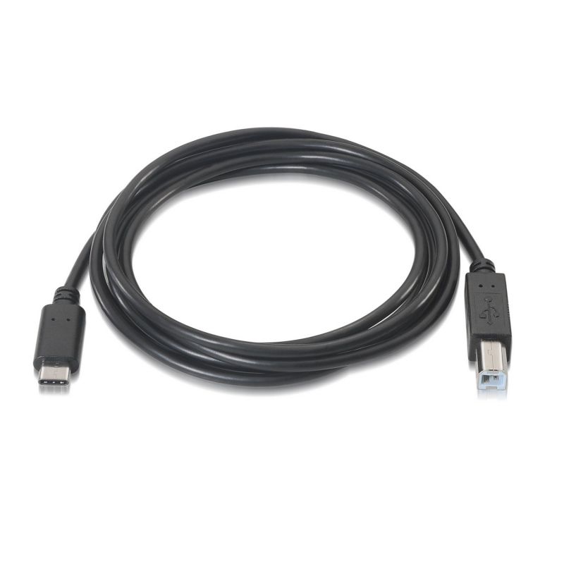 Cable USB 2.0 Impresora Aisens A107-0054/ USB Tipo-C Macho - USB Tipo-B Macho/ 480Mbps/ 2m/ Negro - Imagen 2