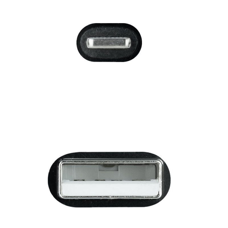 Cable USB 2.0 Lightning Nanocable 10.10.0401-COBK/ USB Macho - Lightning Macho/ 1m/ Negro - Imagen 3
