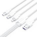 Cable USB 2.0 Lightning Vention CTPWG/ USB Macho/ USB Tipo-C Macho - MicroUSB Macho - Lightning Macho/ Hasta 60W/ 480Mbps/ 1.5m/ Blanco 6922794709690 CTPWG VEN-CAB CTPWG
