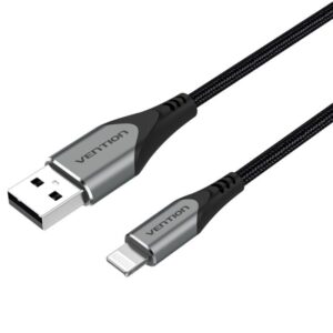 Cable USB 2.0 Lightning Vention LABHH/ USB Macho - Lightning Macho/ 2m/ Gris 6922794747579 LABHH VEN-CAB LABHH