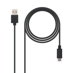 Cable USB 2.0 Nanocable 10.01.2101/ USB Tipo-C Macho - USB Macho/ 480Mbps/ 1m/ Negro 8433281007710 10.01.2101 NAN-CAB 10 01 2101