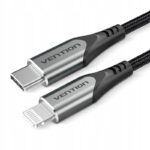 Cable USB 2.0 Tipo-C Lightning Vention TACHF/ USB Tipo-C Macho - Lightning Macho/ 480Mbps/ 1m/ Gris 6922794743434 TACHF VEN-CAB TACHF