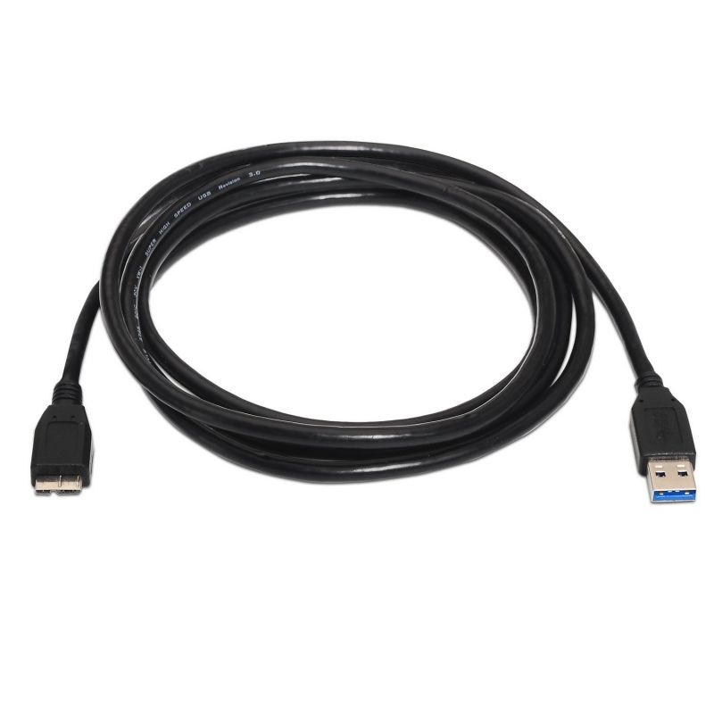 Cable USB 3.0 Aisens A105-0044/ USB Macho - MicroUSB Macho/ 5Gbps/ 2m/ Negro - Imagen 2