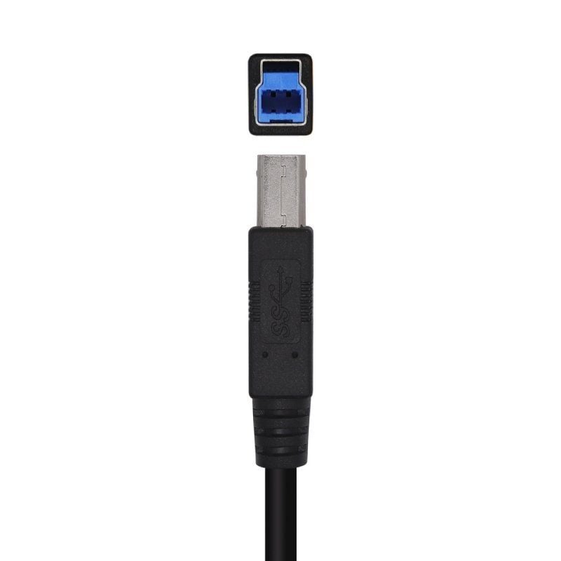 Cable USB 3.0 Impresora Aisens A105-0444/ USB Tipo-B Macho - USB Macho/ 5Gbps/ 2m/ Negro - Imagen 2