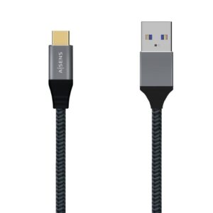 Cable USB 3.1 Tipo-C Aisens A107-0630/ USB Tipo-C Macho - USB Macho/ 10Gbps/ 50cm/ Gris 8436574707243 A107-0630 AIS-CAB A107-0630