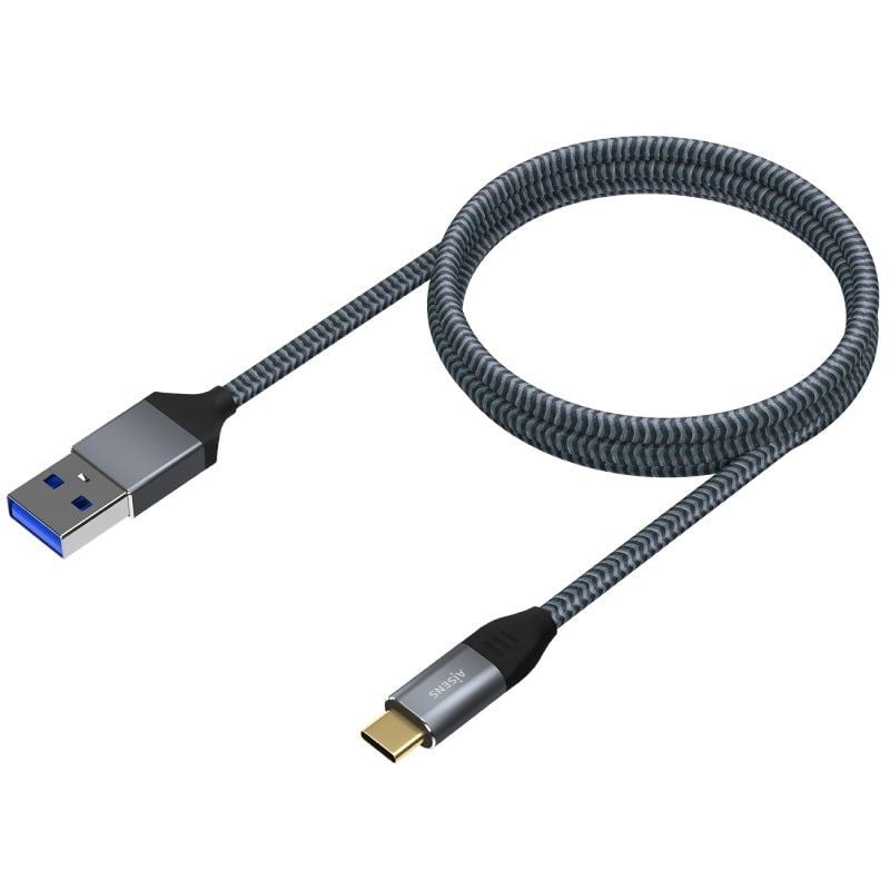 Cable USB 3.1 Tipo-C Aisens A107-0632/ USB Tipo-C Macho - USB Macho/ 10Gbps/ 1.5m/ Gris - Imagen 2