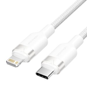 Cable USB Tipo-C Lightning Vention LALWH/ USB Tipo-C Macho - Lightning Macho/ 27W/ 480Mbps/ 2m/ Blanco 6922794783591 LALWH VEN-CAB LALWH
