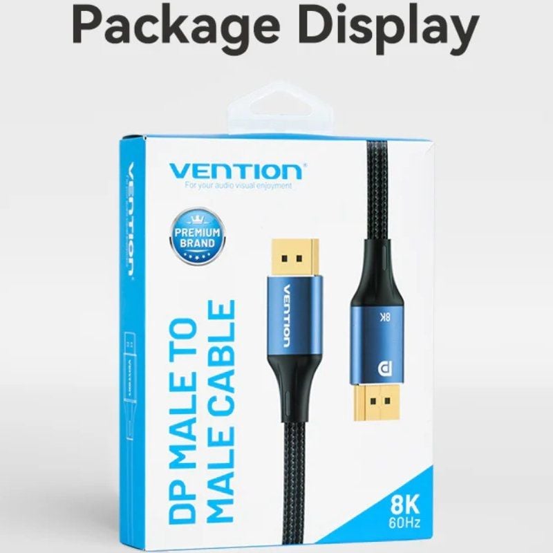 Cable Vention HCELH/ DisplayPort Macho - DisplayPort 8K Macho/ 2m/ Azul - Imagen 4