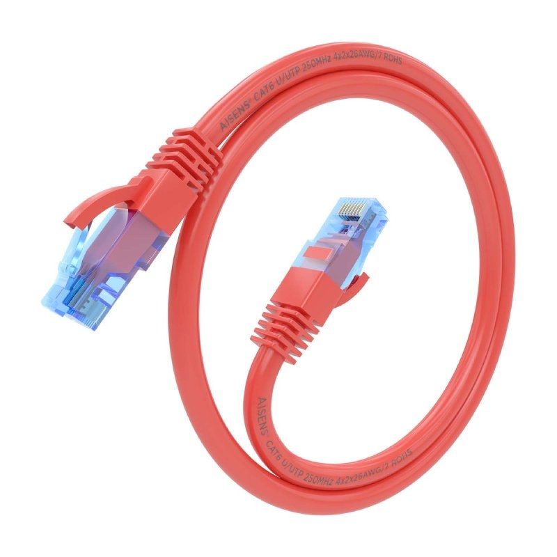Cable de Red RJ45 AWG26 CCA UTP Aisens A135-0787 Cat.6/ 50cm/ Rojo - Imagen 2