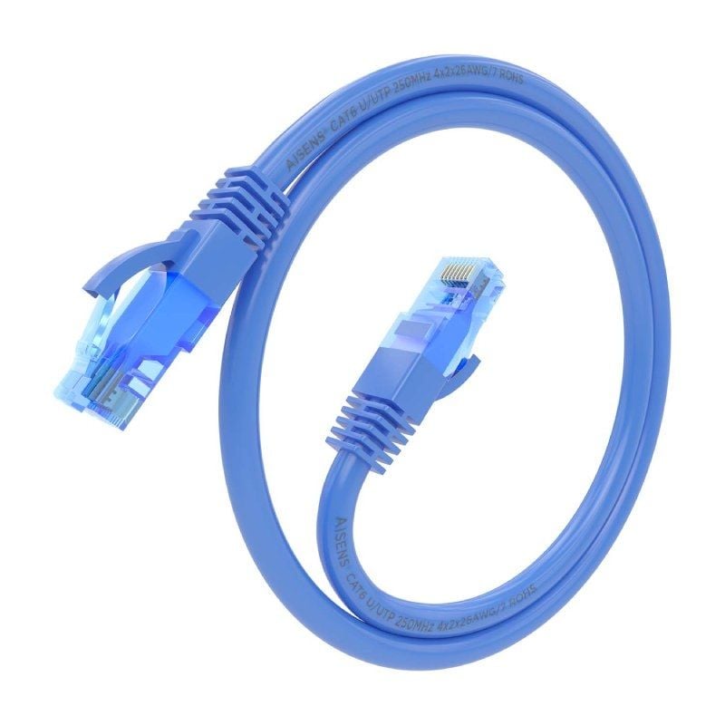 Cable de Red RJ45 AWG26 CCA UTP Aisens A135-0799 Cat.6/ 1m/ Azul - Imagen 2