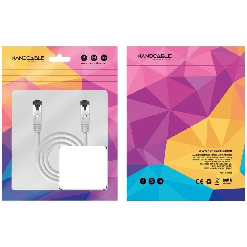 Cable de Red RJ45 SSTP Nanocable 10.20.2000 Cat.8.1/ 50cm/ Gris - Imagen 2