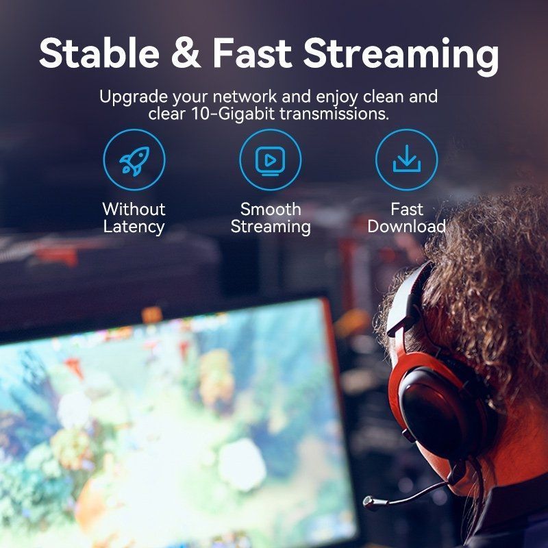 Cable de Red RJ45 UTP Vention IBOWG Cat.6A/ 1.5m/ Cabeza Rotatoria 360º/ Blanco - Imagen 3