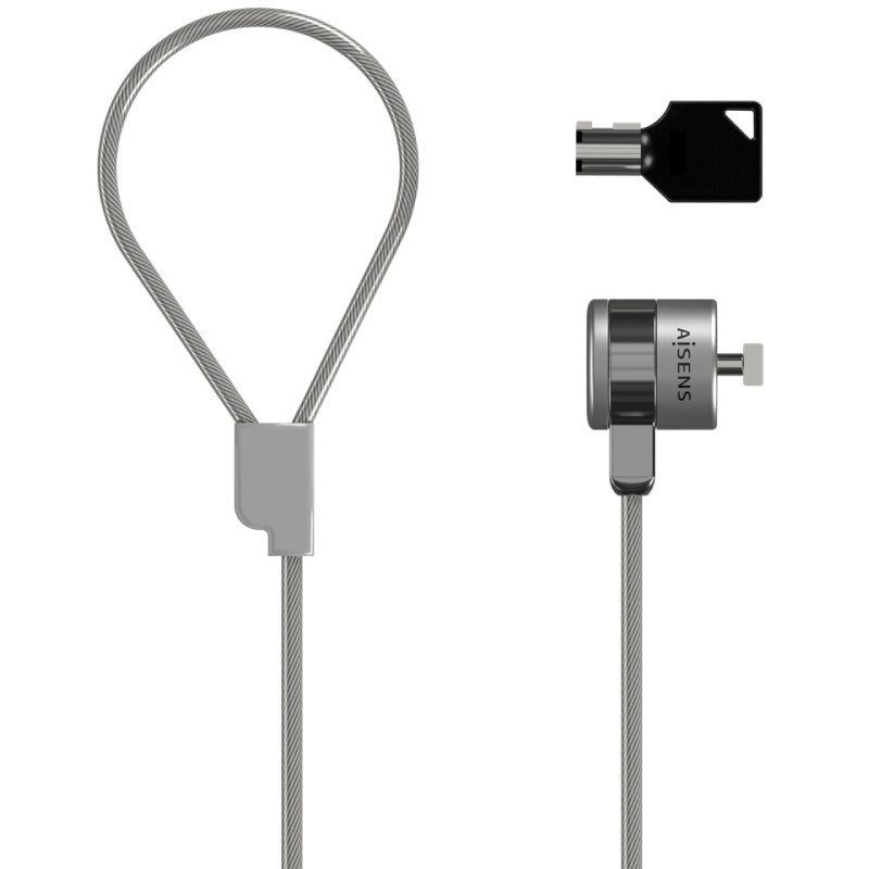 Cable de Seguridad para Portátiles Aisens ASLK-D40K02-SL/ 1.5m - Imagen 2