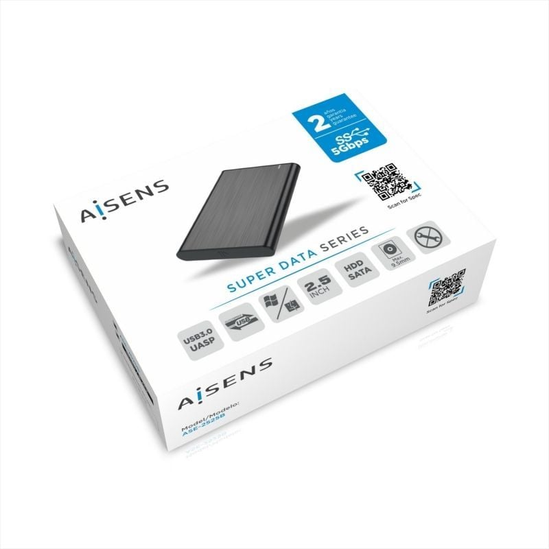 Caja Externa para Disco Duro de 2.5" Aisens ASE-2525B/ USB 3.1/ Sin tornillos - Imagen 4