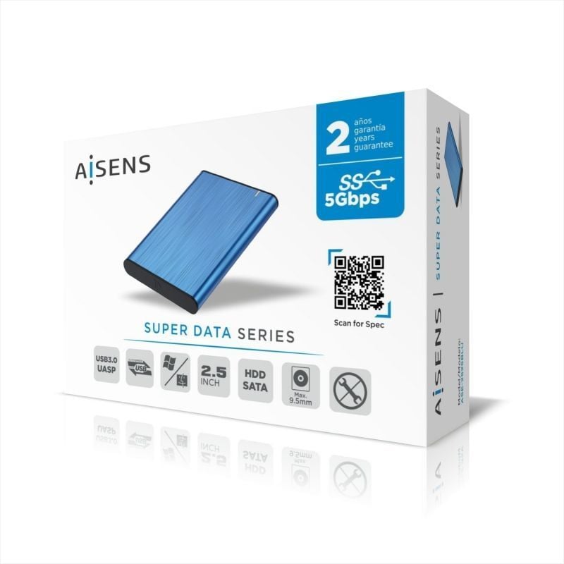 Caja Externa para Disco Duro de 2.5" Aisens ASE-2525BLU/ USB 3.1/ Sin tornillos - Imagen 5