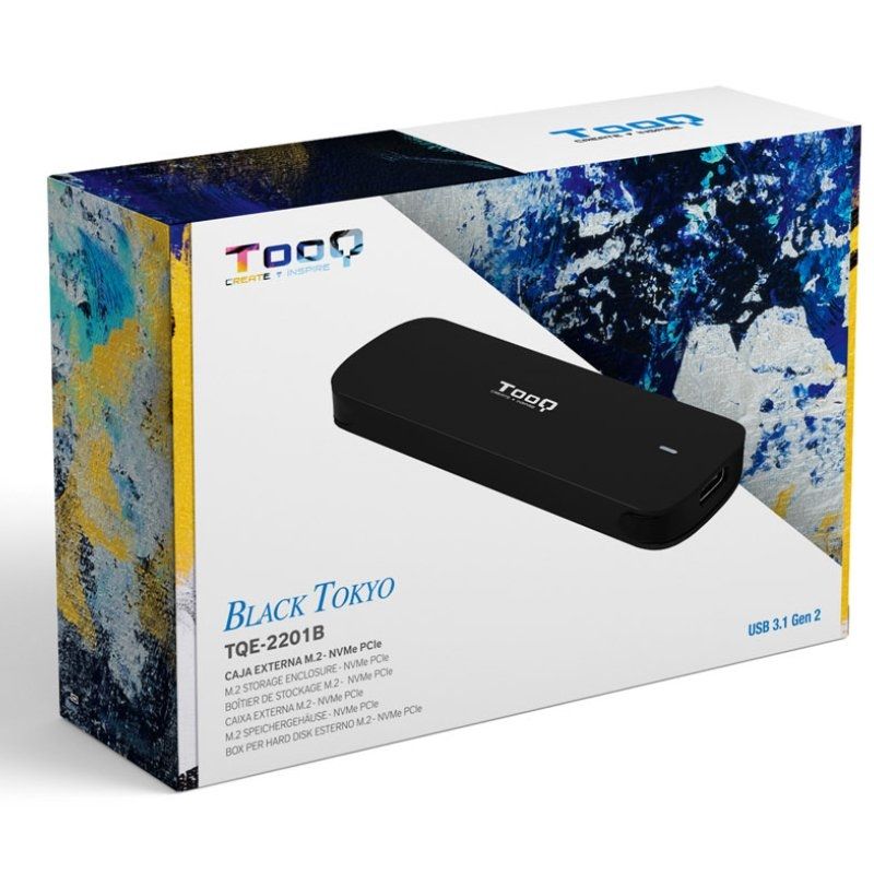 Caja Externa para Disco SSD M.2 NVMe TooQ TQE-2201B/ USB 3.1 Gen2/ Sin tornillos - Imagen 5