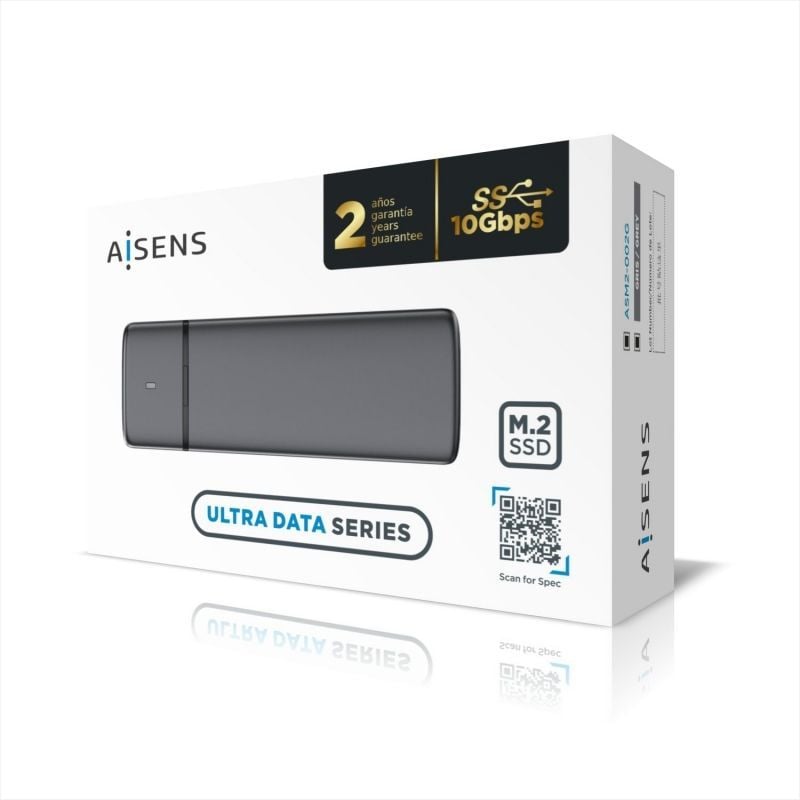 Caja Externa para Disco SSD M.2 SATA/NVMe Aisens ASM2-002G/ USB 3.1/ Sin tornillos - Imagen 4