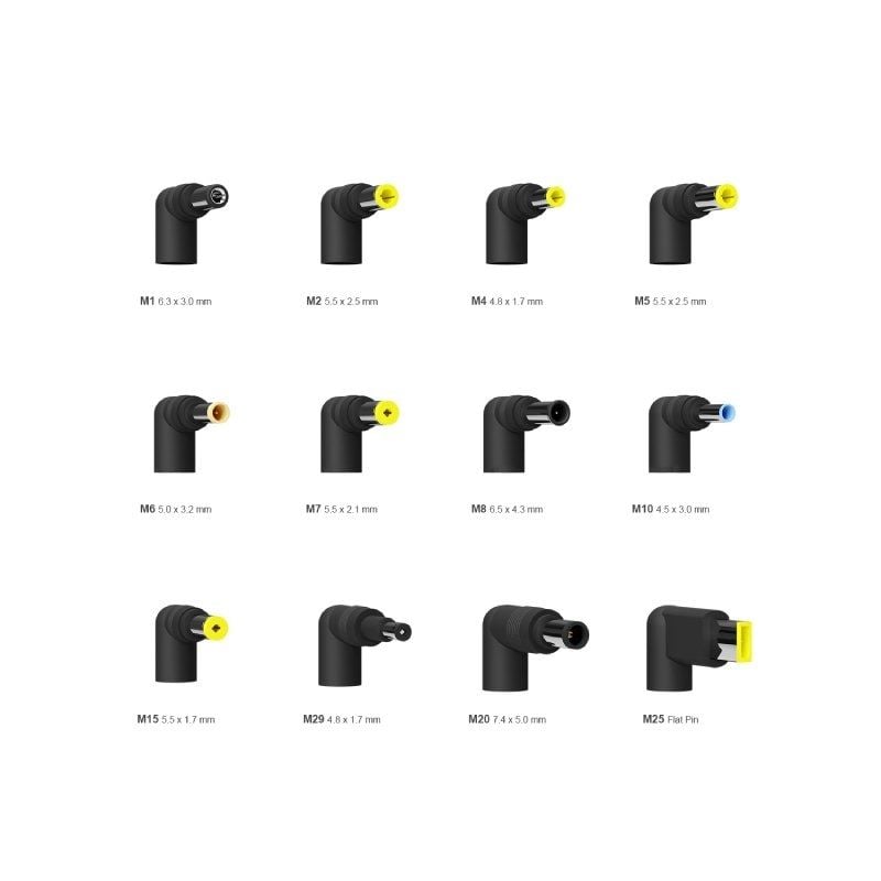 Cargador de Portátil Aisens ASLC-90WAUTO-BK/ 90W/ Automático/ 12 Conectores/ Voltaje 15-20V/ 1 USB QC3.0 - Imagen 3