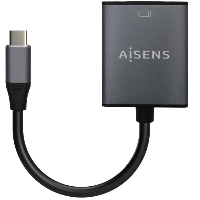 Conversor Aisens A109-0691/ USB Tipo-C Macho - VGA Hembra/ Hasta 27W/ 1250Mbps/ 15cm/ Gris - Imagen 2