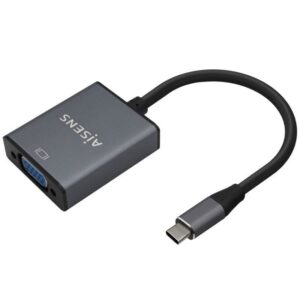 Conversor Aisens A109-0691/ USB Tipo-C Macho - VGA Hembra/ Hasta 27W/ 1250Mbps/ 15cm/ Gris 8436574708202 A109-0691 AIS-CAB A109-0691