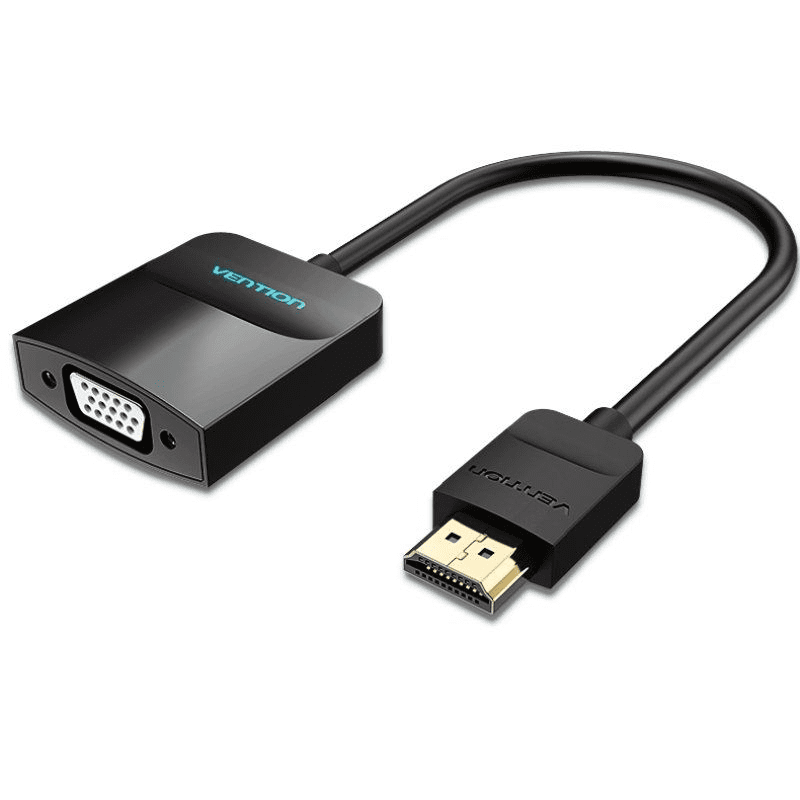 Conversor Vention 42444/ HDMI Macho - VGA Hembra/ Jack 3.5 Hembra/ 15cm/ Negro 6922794742444 42444 VEN-ADP 42444