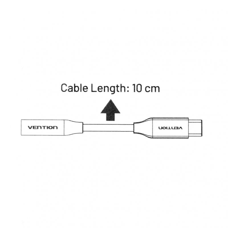 Conversor Vention BIHBA/ Jack 3.5 Hembra - USB Tipo-C Macho/ 10cm/ Negro - Imagen 4