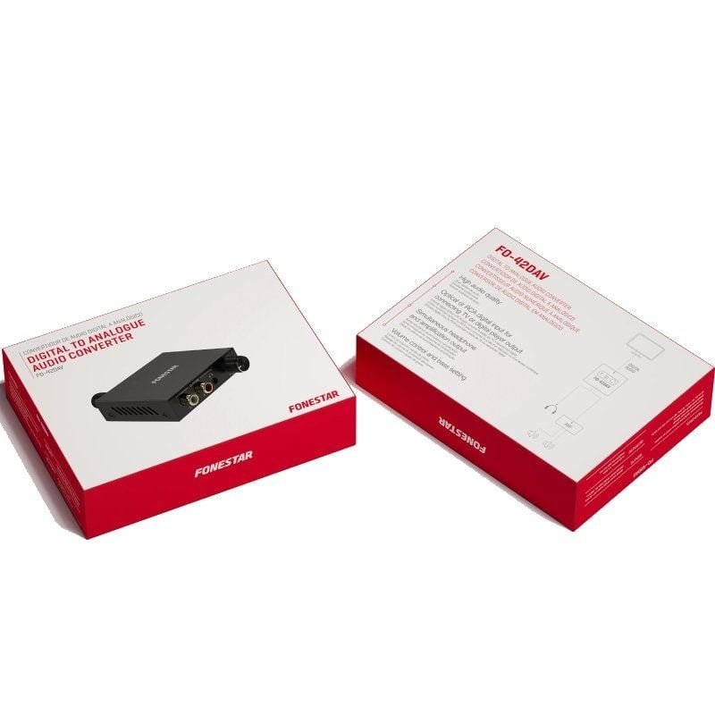 Convertidor de Audio Fonestar FO-42DAV/ Entrada Toslink y RCA/ Salida 2x RCA/ 1x Jack 3.5 - Imagen 4