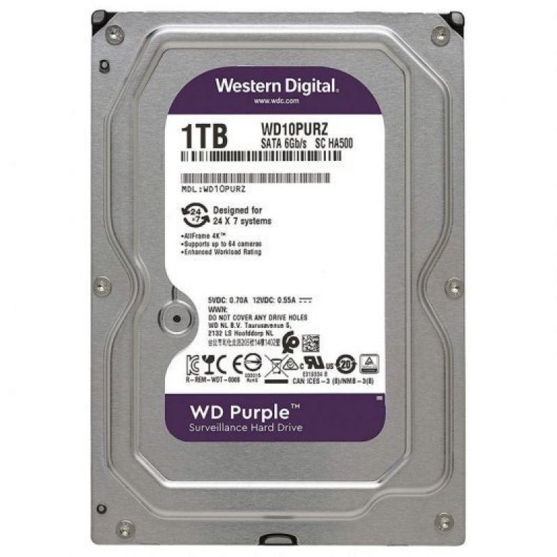 Disco Duro Western Digital WD Purple Surveillance 1TB/ 3.5"/ SATA III/ 64MB - Imagen 3