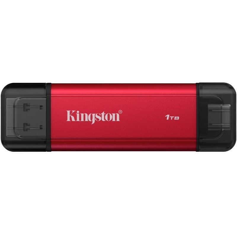 Disco Externo SSD Kingston Dual Portable SSD 1TB/ USB Tipo-C y USB 3.2/ Rojo 740617352221 SPSD/1TB KIN-SSD DUAL PT 1TB RD