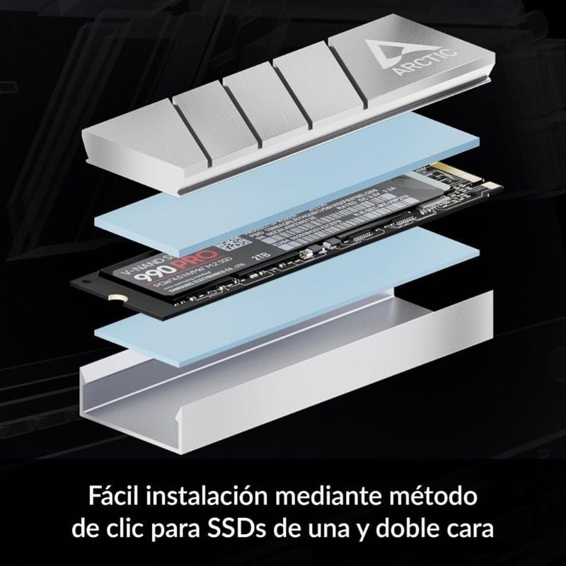 Disipador Térmico para SSD M.2 2280 Arctic M2 Pro/ Plata - Imagen 4