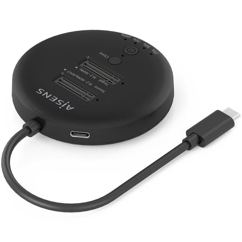 Dock USB 3.2 Gen2 Tipo-C para SSD M.2 NVMe Aisens ASDS-2M2N05-BK/ Gris - Imagen 3