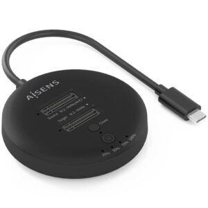 Dock USB 3.2 Gen2 Tipo-C para SSD M.2 NVMe Aisens ASDS-2M2N05-BK/ Gris 8435739903308 ASDS-2M2N05-BK AIS-DOCK ASDS-2M2N05-BK