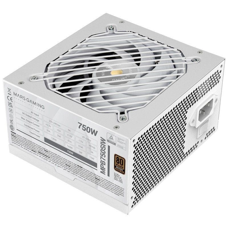 Fuente de Alimentación Mars Gaming MPB750SI/ 750W/ Ventilador 12cm/ 80 Plus Bronze 8435693108351 MPB750SIW TAC-FUENTE MPB750SI WH